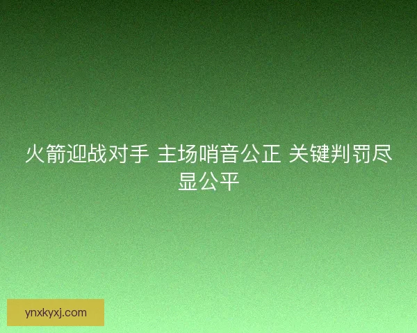 火箭迎战对手 主场哨音公正 关键判罚尽显公平